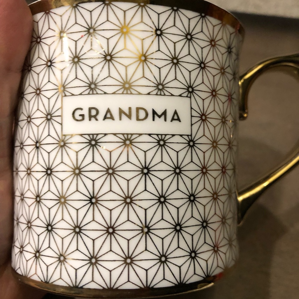 Rosanna I Love You Grandma Gold and Black Star Pattern Mug